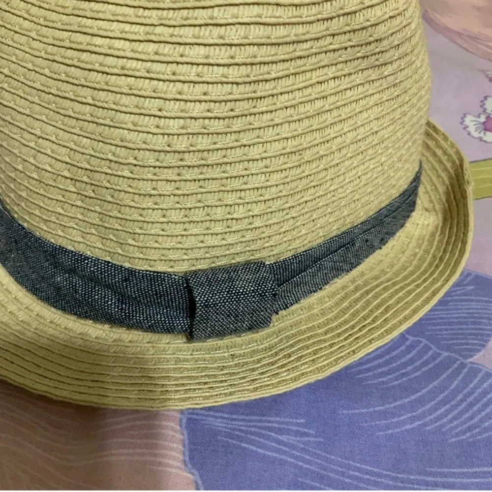 EUC Kids Wonder Nation Cream Straw Hat with Gray Band